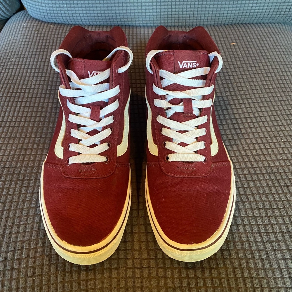 Maroon High Too Vans